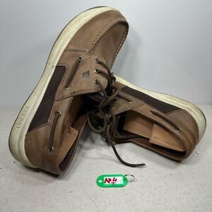 SPERRY Top-Sider  Sz 12 Mens Convoy 3-Eye Boat Shoe STS17292 Brown Leather